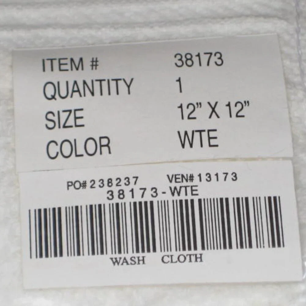 NWT Sundance Catalog White Cotton Washcloth Bath Original Package Made in Turkey